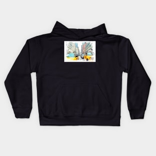 Yellow Taxi Cabs, New York Kids Hoodie